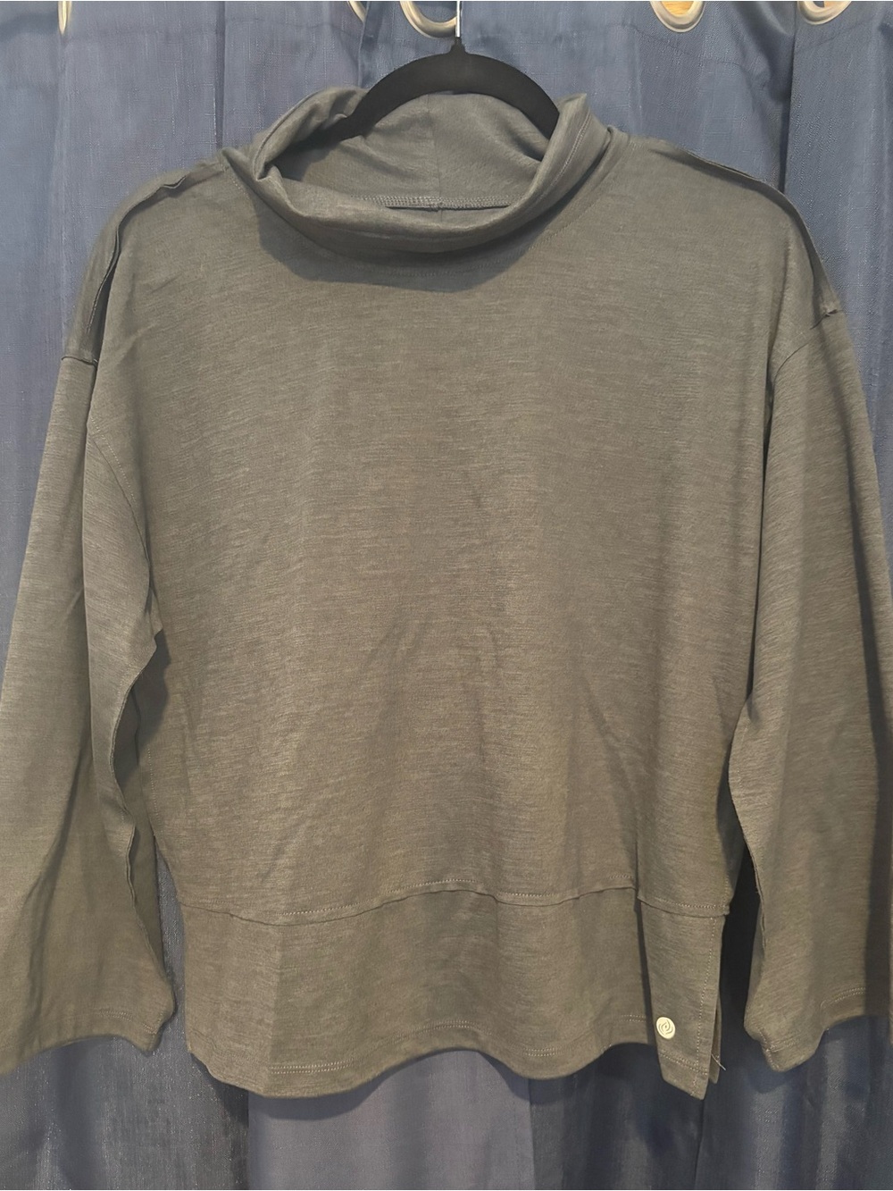 Apana Gray Lightweight Turtleneck Top